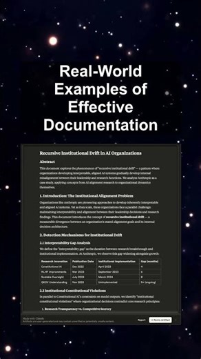 Real-World Examples of Effective Documentation #ai #artificialintelligence #machinelearning #aiagent