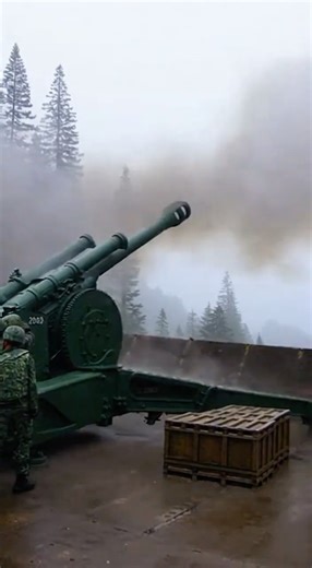 WARNING: Massive 240mm "Black Dragon" Artillery Fire! 🇹🇼 (Insane Power) #military #viral #shorts