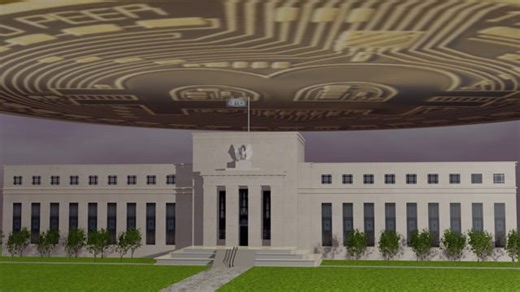 Bitcoin, Cryptocurrency, Federal Reserve. Free Stock Video