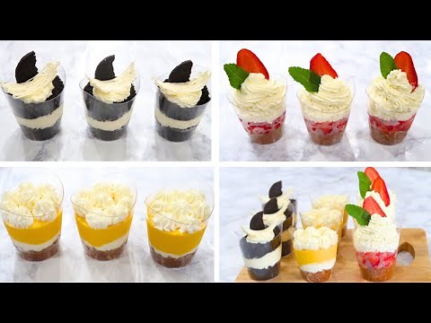 3 Easy NO BAKE Dessert Shots Recipes