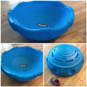 SO EXCITED! 😍 Finally got my Simplay3 Rock Around Wobble Disc for my sensory room. I’ll be sharing my review of this product in the next few weeks with you all!! At a first glance, I love that it can do 2 things. Be used as a wobbling disc or a a stepping/climbing disc! So perfect. | Fun Sensory Play
