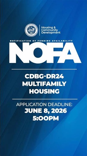 2026 CDBG DR 24 Multifamily Program