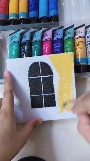 Easy Acrylic Window Painting Tutorial | Step-by-Step for Beginners #paintproject
