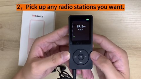 64GB MP3 Player with Speaker Earphones Portable Music Player for Kids Support Voice Recorder Photo Video E-Book, Pink