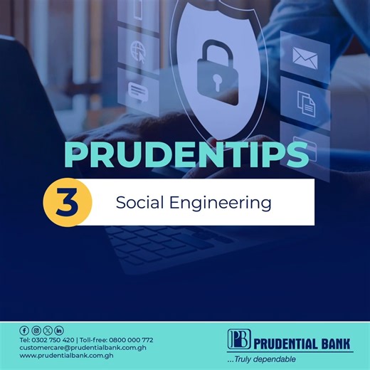 Secure your accounts with Multi-Factor Authentication (MFA)! It adds an extra layer of defence by requiring a code sent to your phone at login. Watch this video for tips to stay alert and stop fraud before it starts! #Prudentips #PrudentialBankGh #TrulyDependable | Prudential Bank Ghana