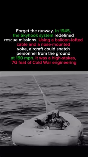 Jose Dariel Rodriguez on Instagram: "Discover the incredible history of the Fulton Skyhook, the CIA’s secret weapon for high-speed extraction. This 1945 surface-to-air recovery system allowed aircraft to snatch personnel from the ground at 150 mph without landing. The Impossible Rescue ✈️ In the high-stakes world of mid-century intelligence, landing a plane wasn’t always an option. Enter the Fulton Surface-To-Air Recovery System (STARS). Known as the Skyhook, this daring feat of engineering used