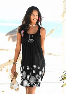 Black Printed Sleeveless Printed Dress X29002