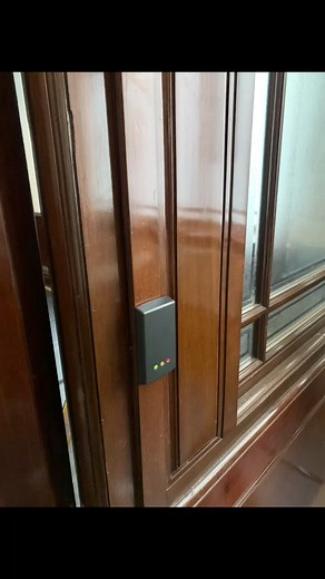 Work in progress , installation of access control system by Amber Security Systems Ltd