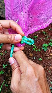 This knot for tying the end of a tarpaulin or fishpond net is rarely known, It's very easy to imitate 👍 #myknot #easyknot #tutorial #tarpaulinknot #fishpondknot | Hafiz Munggaran