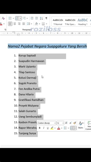 Cara Cepat Mengurutkan Nama Sesuai Abjad Di Word