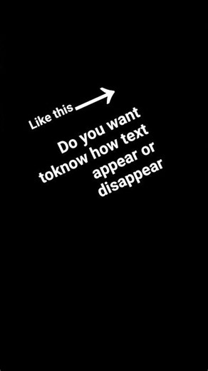 make text appear and disappear