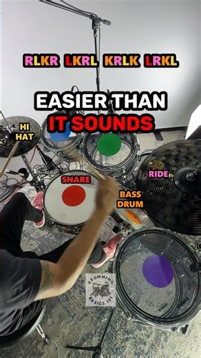 This Drum Pattern Sounds Hard…IT’S NOT 🥁 #drums