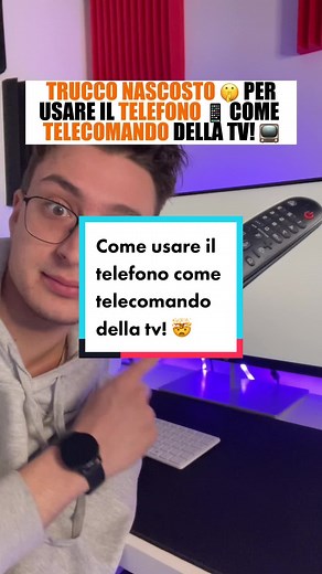 🤯 TELEFONO COME TELECOMANDO TV! Ecco come usare il telefono come telecomando per la televisione! —- #gbrtech #tech #tecnologia #trucchitech #techtips #curiosità #educational #digitale #innovazione #tv