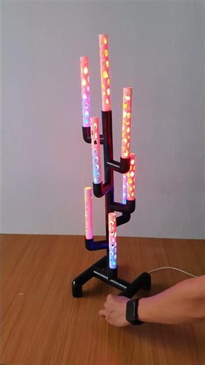 Making a Lamp from PVC Pipes #building #diy #rgbled#diylamp