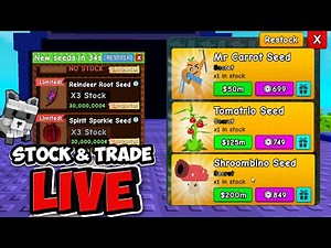 🔴 LIVE: Plants vs Brainrots and Grow A Garden STOCK & TRADE ROBLOX 24/7🌱
