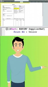 Tally TDL Invoice Print | Supplier Reference Yellow Background | EXPINV SupplierRef