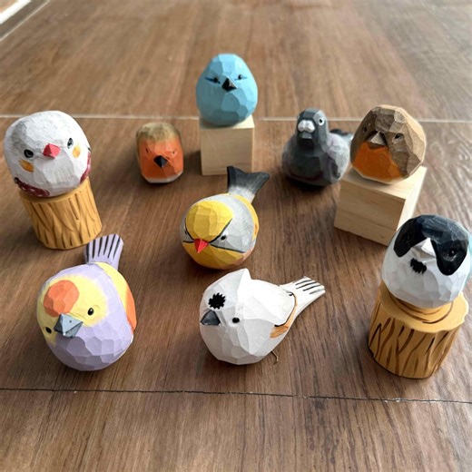 Hand-carved Wooden Bird Sculpture – Unique Rustic Bird Figurine, Nature Inspired Decor - Etsy