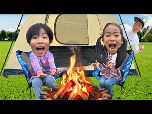 かえであーたんはキャンプがしたい！24時間テント生活チャレンジ☆ 寸劇 Kaede and Ahtan 24 Hours Overnight Tent Challenge