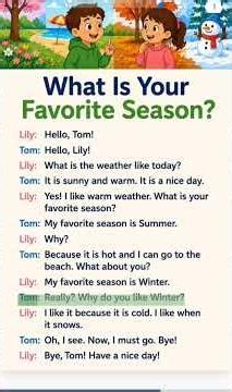 what is your favorite season |English for Beginners |Practice listening and Shadowing