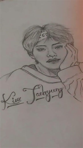 #viralvideo #btsdrawingv #kimtaehyung #music #bantangboys