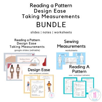 Sewing Reading a Pattern Taking Measurements Design Ease Bundle FCS CTE TEKS