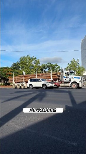 Big Australian log truck with a load of Aussie hardwood I’d say. Turn it up!