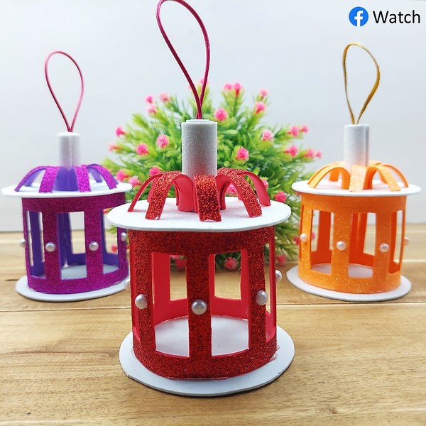 Today, I'm Sharing an easy and beautiful way to make Christmas house with eva glitter foam crafts. Easy Christmas Tree Decor Ornaments. Awesome Christmas Decorations Ideas. | Creative Art & Craft Ideas