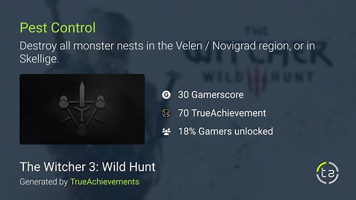 Pest Control achievement in The Witcher 3: Wild Hunt