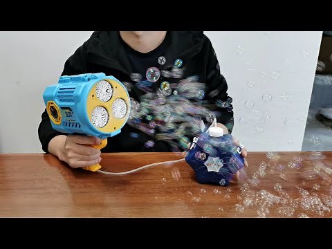 Automatic Bazooka Bubble Gun Unboxing 2022 - 36 Holes Electric Bubble Machine