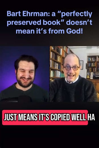 Bart Ehrman says THIS when asked about the Quran’s “perfect preservation!” If you enjoyed the video, feel free to like, follow, share, and check out my other videos! #god #jesus #allah #muhammad #christian #muslim #bible #quran #fyp #viral