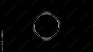 Sound wave isolated on black background. Line digital sound wave equalizer. Audio technology circle concept and design under the concept of dark emphasize simplicity or animated background.