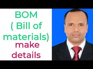 BOM ( bill of materials) sheet make in the garment industry. BOM sheet details.