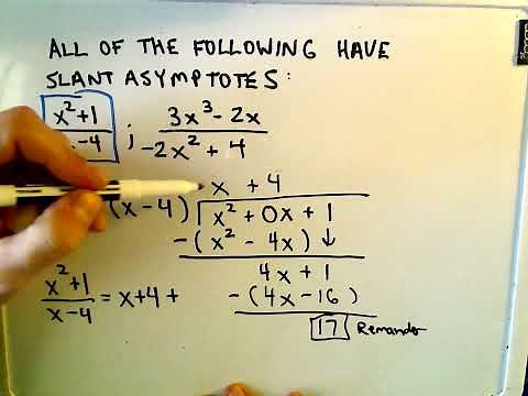 Finding Slant Asymptotes of Rational Functions