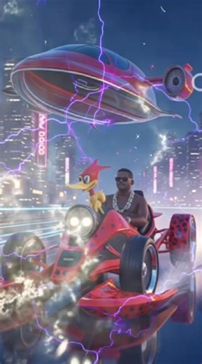 NO LIMITS: Woody Woodpecker x Cyber City 🏎️💨 Description: High-speed pursuits under the neon glow of the metropolis. Whether it's the sleek red aero-pod or the custom rally-striped racer, we’re redefining what it means to be fast. Woody’s along for the ride, and we’re not stopping until the sun comes up. Hashtags: #CyberCity #FuturisticRacing #fyp #WoodyWoodpecker #NeonVibes