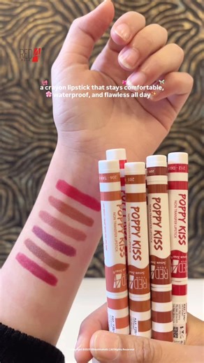 𝒉𝒖𝒅𝒂. on Instagram: "comment for links 🔗. . . @red4cosmetics ✨. . poppy kiss , crayon lipstick, brands , red 4 cosmetics, aesthetic."