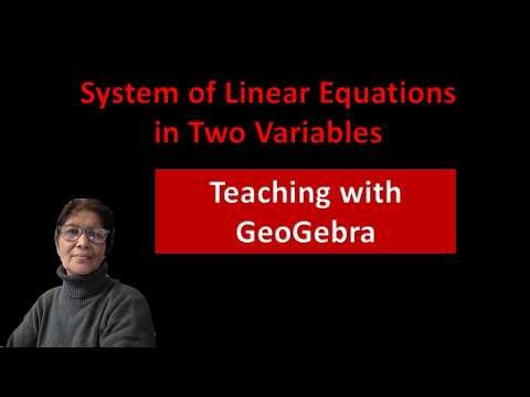 Geogebra Teaching Aid for Linear Equation in two variables | Class X CBSE |