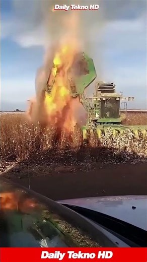That Harvester Just Became a GIANT Toaster! 🤯 #FarmingFail