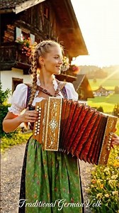 🏔️Bavarian Beauty Playing Accordion | Alpine Polka Vibes #dance #music #folk #party