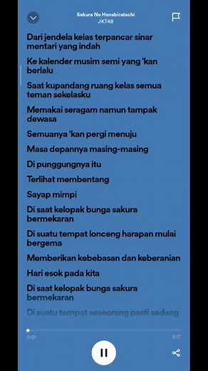 Lagu JKT48: Sakura No Hanabiratachi