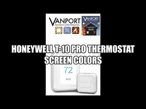 Honeywell T10 Pro Smart Home Thermostat Screen Colors