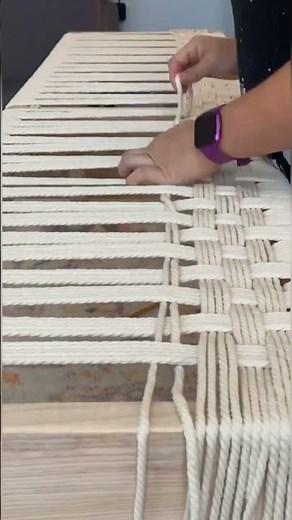 DIY Woven Bench