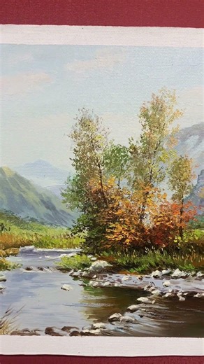 Autumn Valley Landscape Painting | Light & Depth Tutorial #painting #oilpainting #art