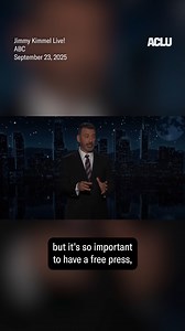 57K views · 3.5K reactions | This moment is bigger than just Jimmy Kimmel. When the Trump administration attacks the freedom of the press, they're going after a central pillar of democracy and our right to hold the government accountable. | ACLU | Facebook