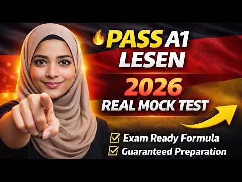 PASS A1 Lesen 2026 | Real Mock Test 🔥 Exam Ready Formula | Goethe A1 Practice
