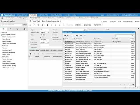 Accounts Payable Overview Acumatica