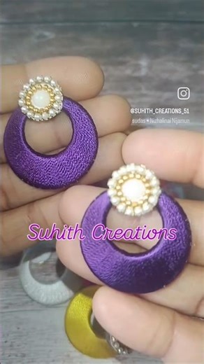 silk thread chandibali earrings #earrings