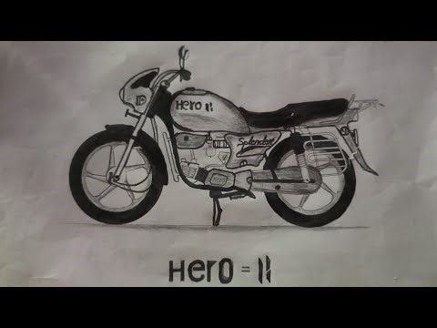 Splendor bike drawing/How to drow splendor #youtubevideo #art #drawing 