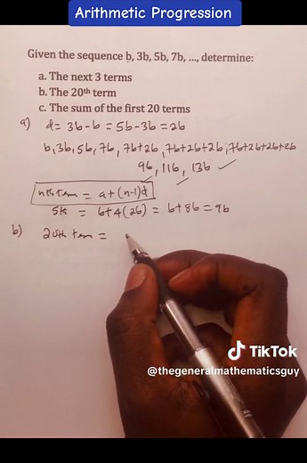 Common Difference of an AP #thegeneralmathematicsguy #math #arithmeticprogression #commondifference #fyp