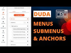 Duda Website Tutorial - Menus, Submenus, and Anchors