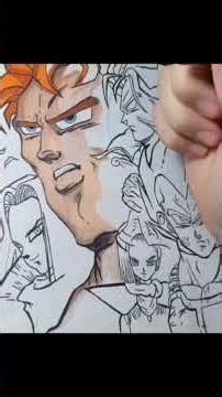DBZ saga Android: Speed drawing part1 #dragonballz #drawing #art